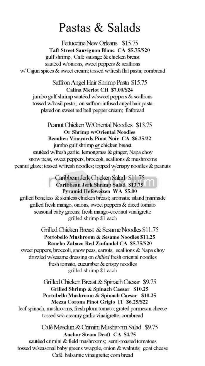 Afterwords Cafe - Washington, DC menu_pic