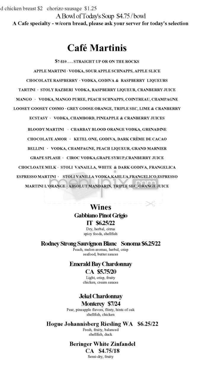 Afterwords Cafe - Washington, DC menu_pic