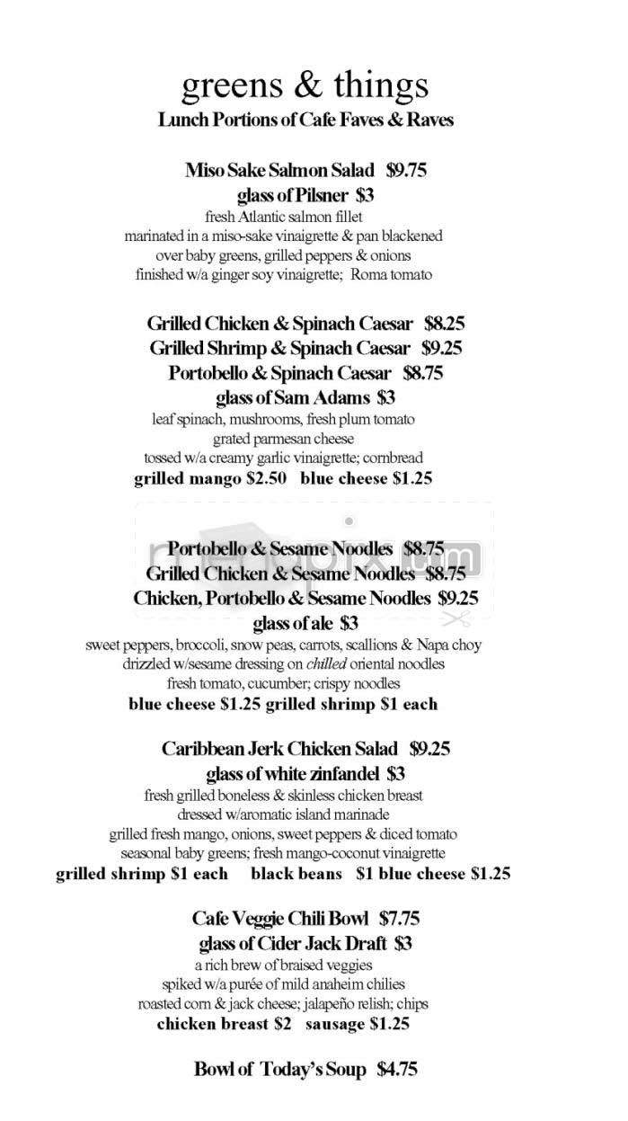 Afterwords Cafe - Washington, DC menu_pic
