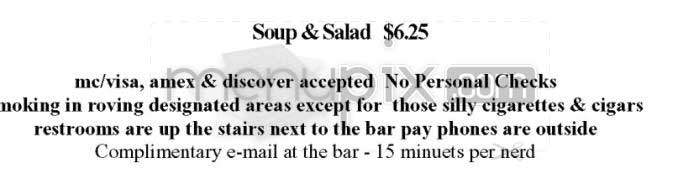 Afterwords Cafe - Washington, DC menu_pic