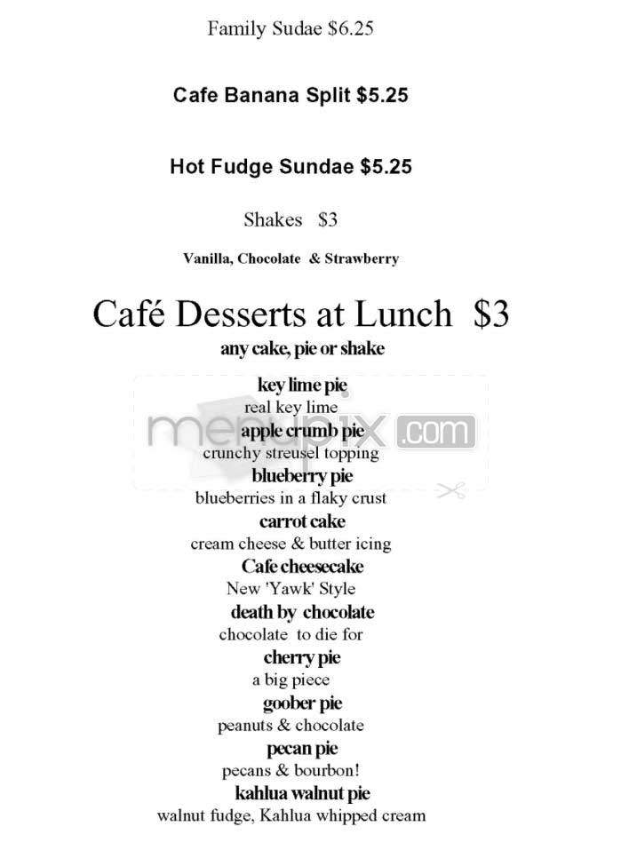 Afterwords Cafe - Washington, DC menu_pic