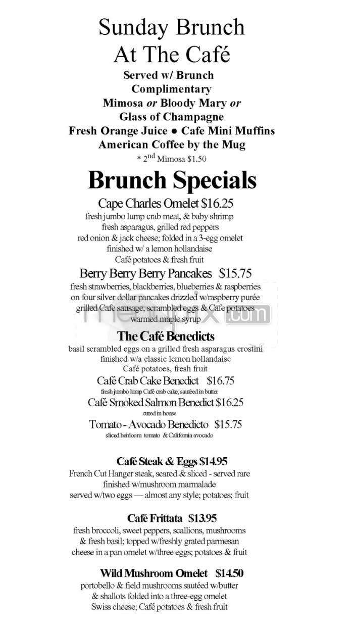 Afterwords Cafe - Washington, DC menu_pic