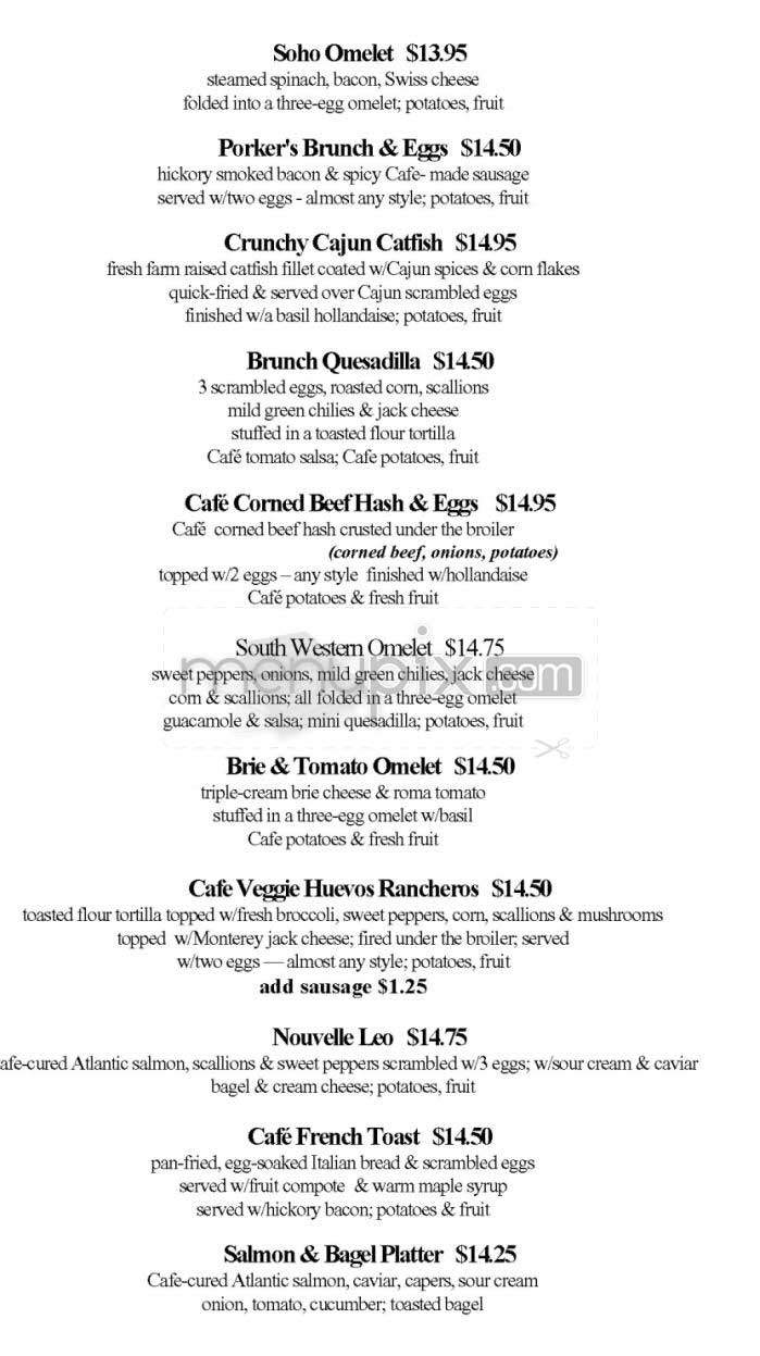 Afterwords Cafe - Washington, DC menu_pic