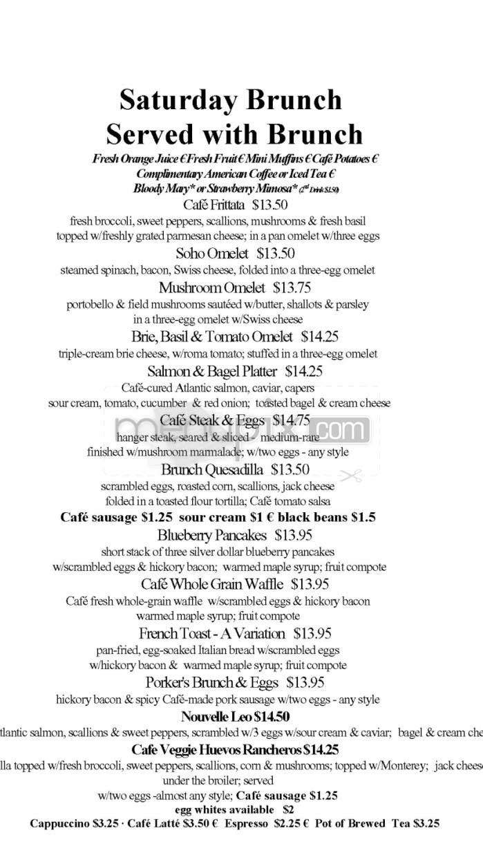 Afterwords Cafe - Washington, DC menu_pic