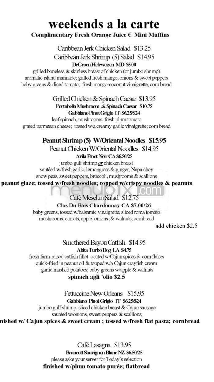 Afterwords Cafe - Washington, DC menu_pic
