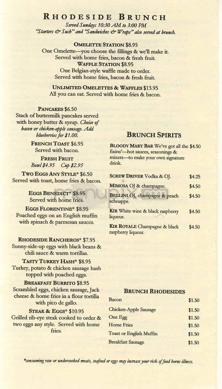 Rhodeside Grill - Arlington, VA menu_pic