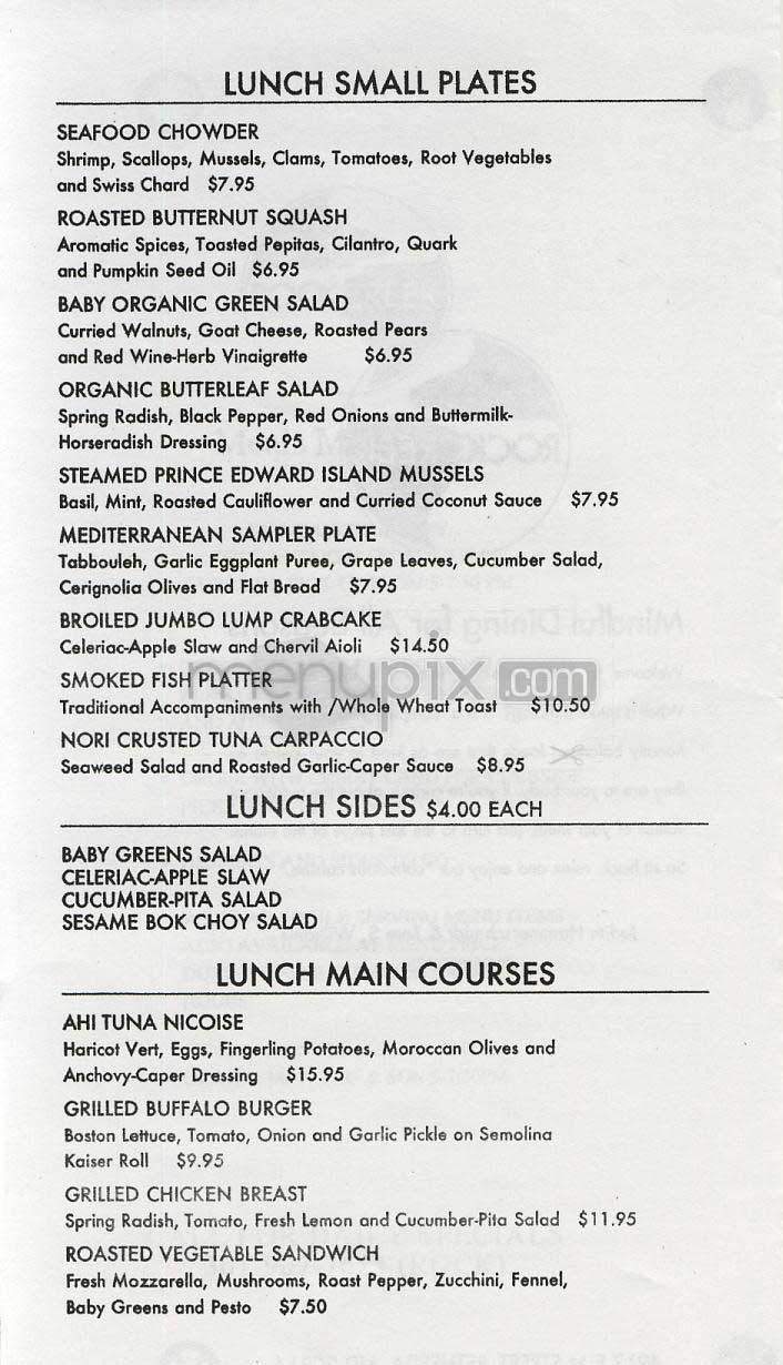 Rock Creek - Bethesda, MD menu_pic