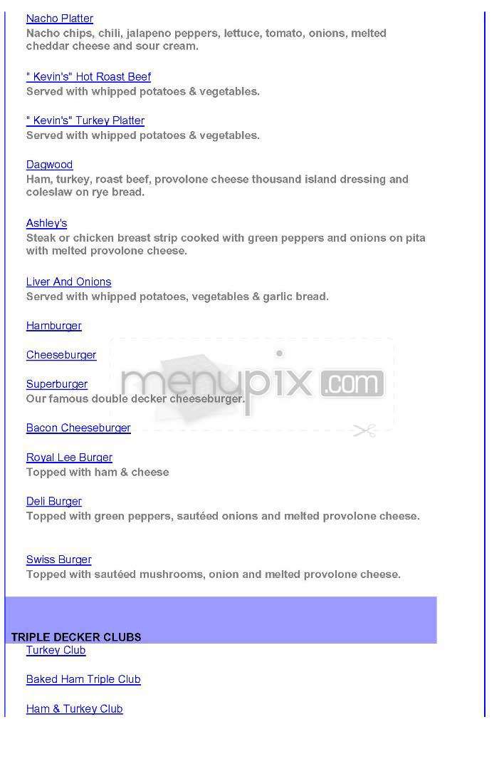 Royal Lee - Arlington, VA menu_pic