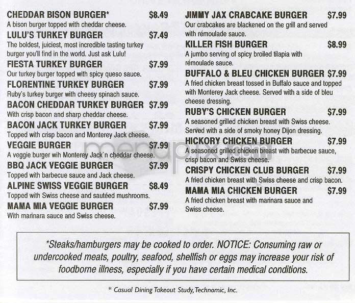 Ruby Tuesday - Washington, DC menu_pic