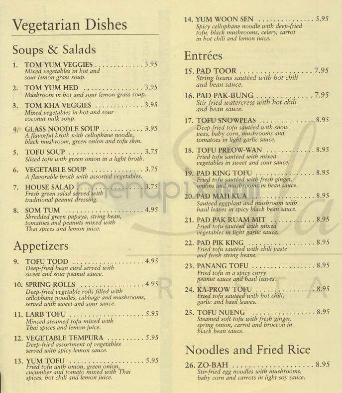 Sala Thai - Washington, DC menu_pic
