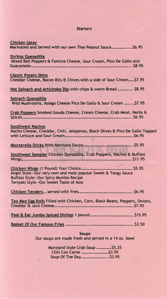 Saphire Cafe - Bethesda, MD menu_pic