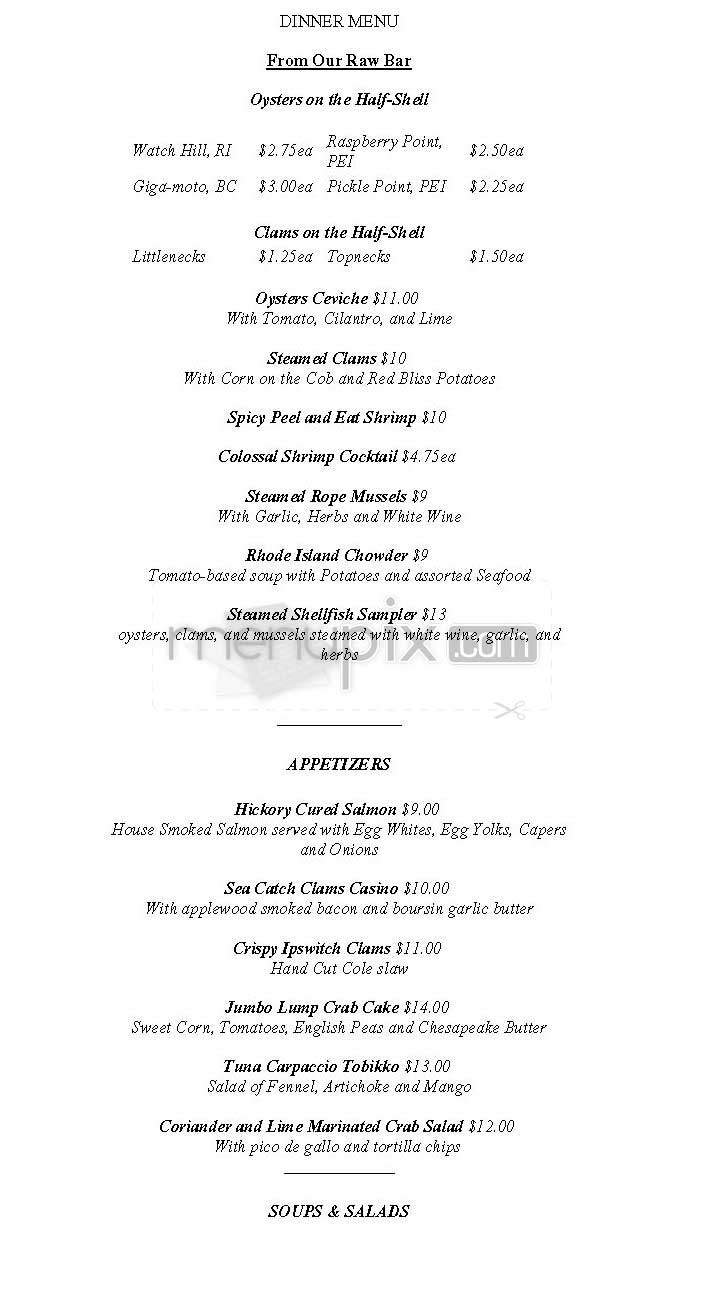 Sea Catch - Washington, DC menu_pic