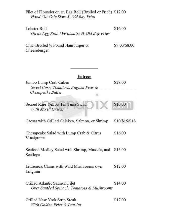 Sea Catch - Washington, DC menu_pic