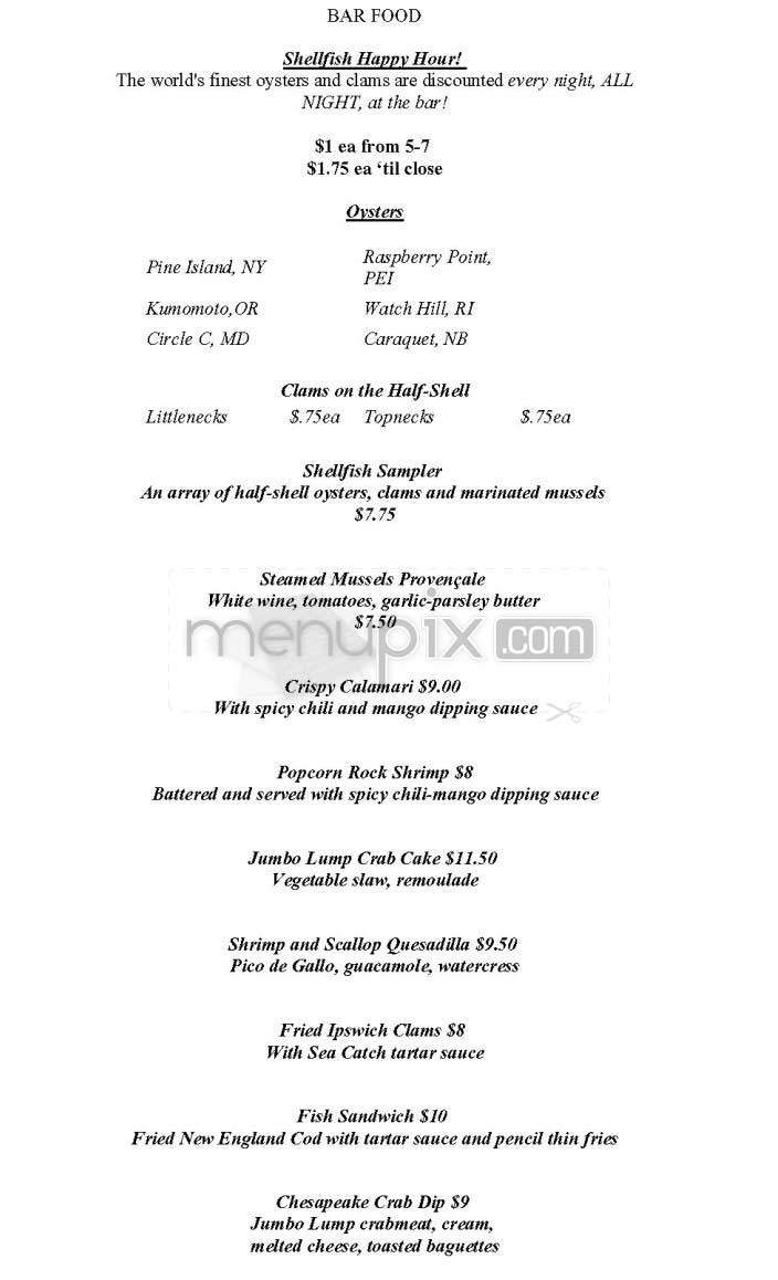 Sea Catch - Washington, DC menu_pic