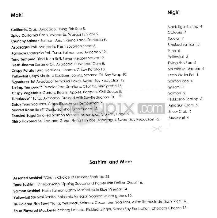 Signatures - Washington, DC menu_pic