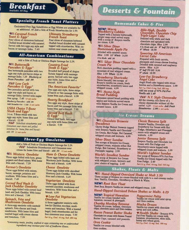 Silver Diner - Arlington, VA menu_pic