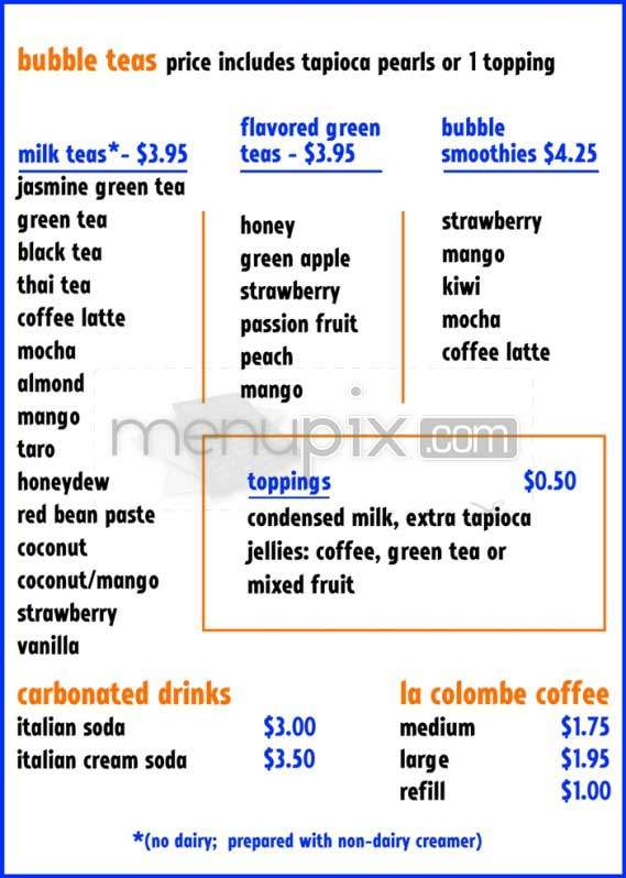 Snap - Washington, DC menu_pic