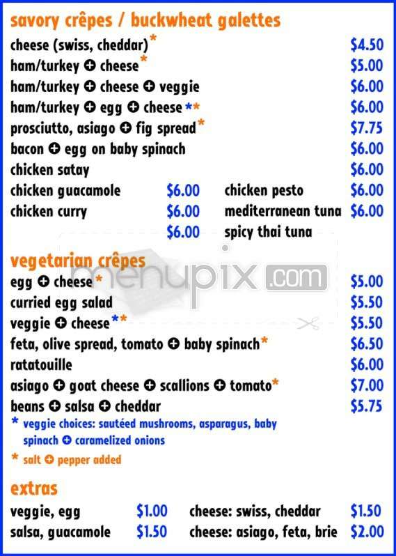 Snap - Washington, DC menu_pic