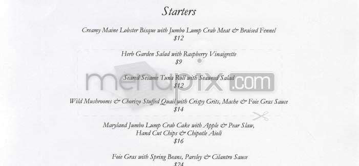 St. Regis - Washington, DC menu_pic