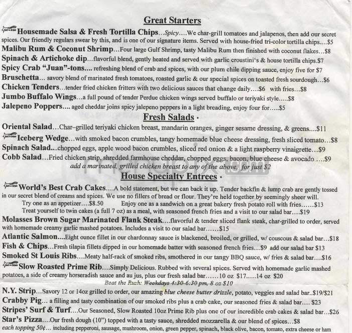 Stars & Stripes - Arlington, VA menu_pic