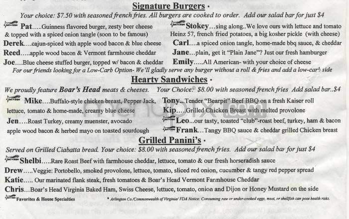 Stars & Stripes - Arlington, VA menu_pic