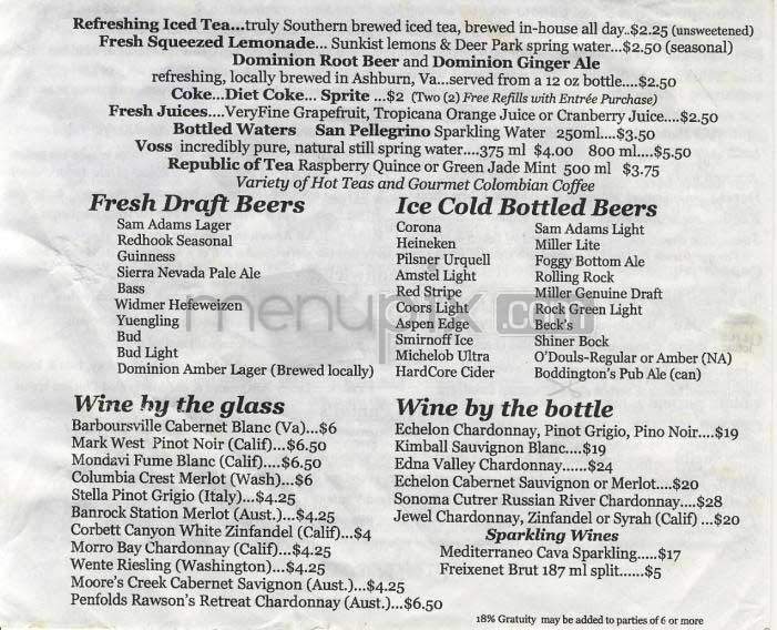 Stars & Stripes - Arlington, VA menu_pic