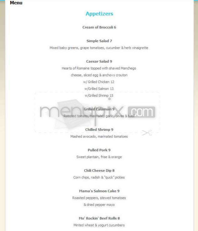 Station 9 Restaurant - Washington, DC menu_pic