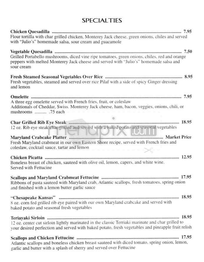 The Station Grill - Washington, DC menu_pic