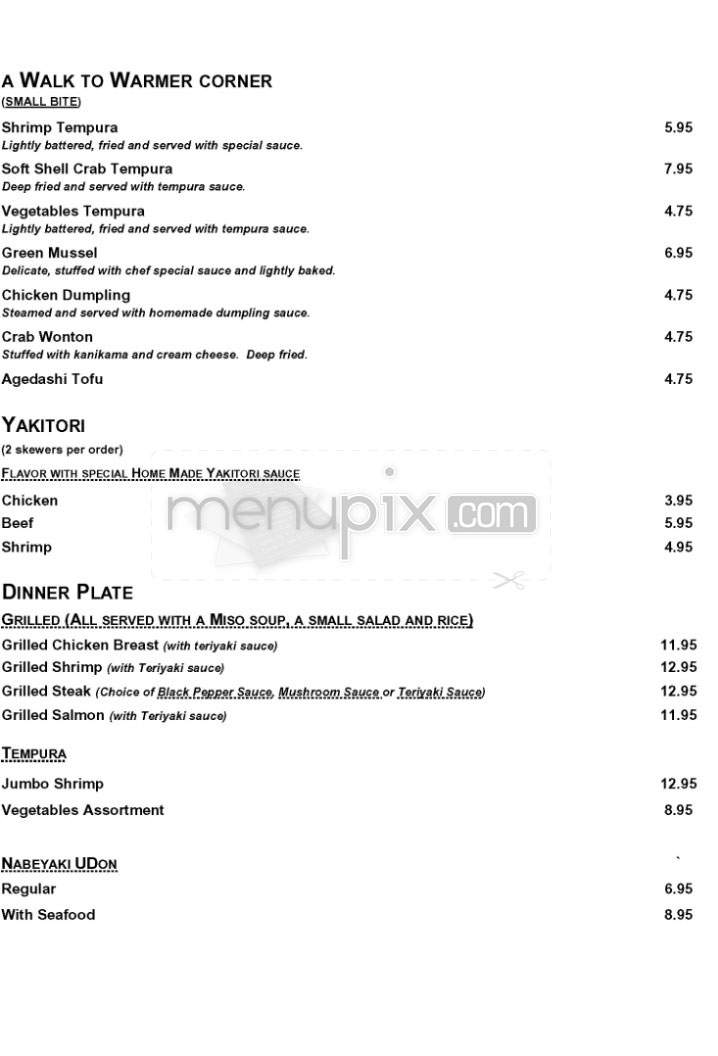 Sushi Sushi - Washington, DC menu_pic