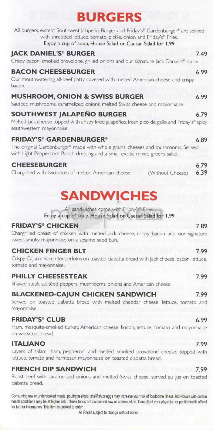 TGI Friday's - Washington, DC menu_pic