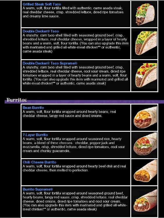 Taco Bell - Washington, DC menu_pic