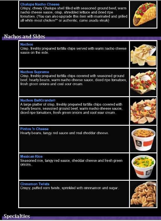 Taco Bell - Washington, DC menu_pic