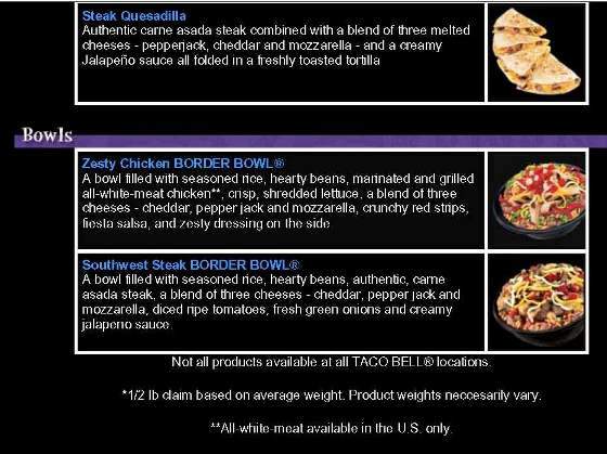 Taco Bell - Washington, DC menu_pic