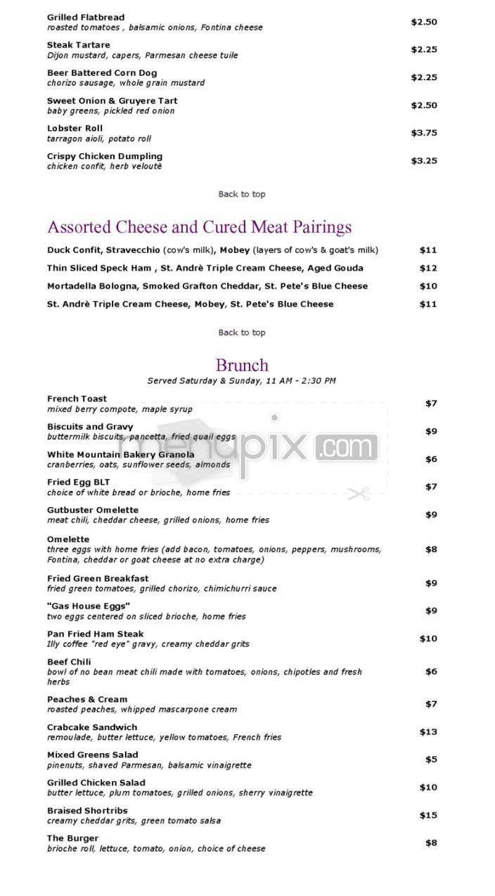 Tallula - Arlington, VA menu_pic