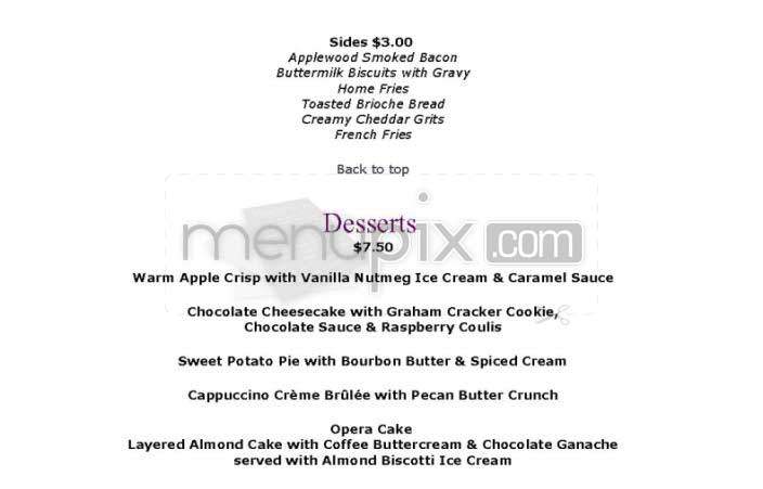 Tallula - Arlington, VA menu_pic