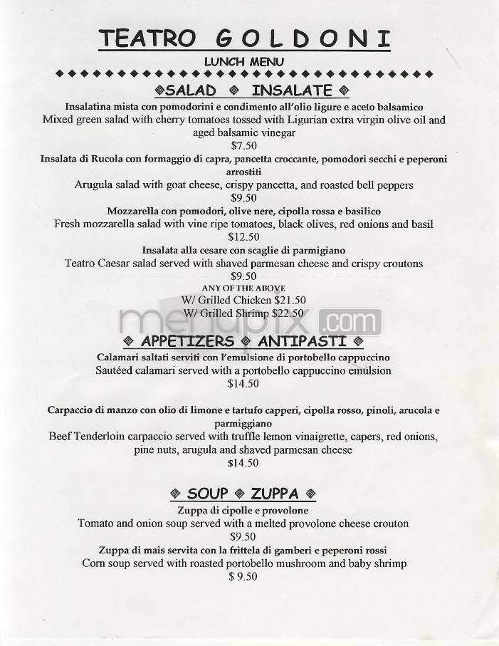 Teatro Goldoni - Washington, DC menu_pic