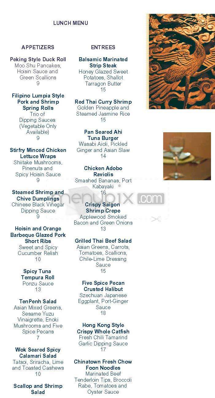 Ten Penh - Washington, DC menu_pic