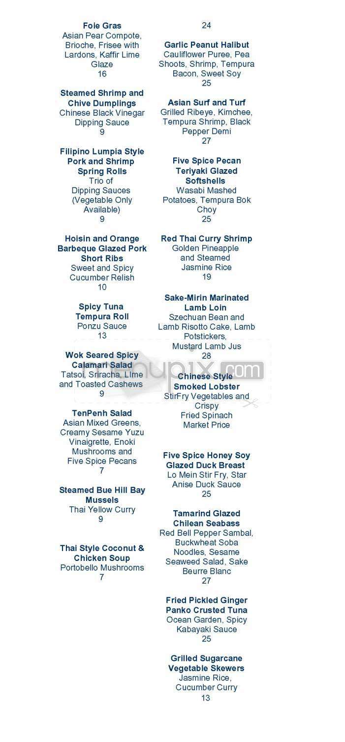 Ten Penh - Washington, DC menu_pic