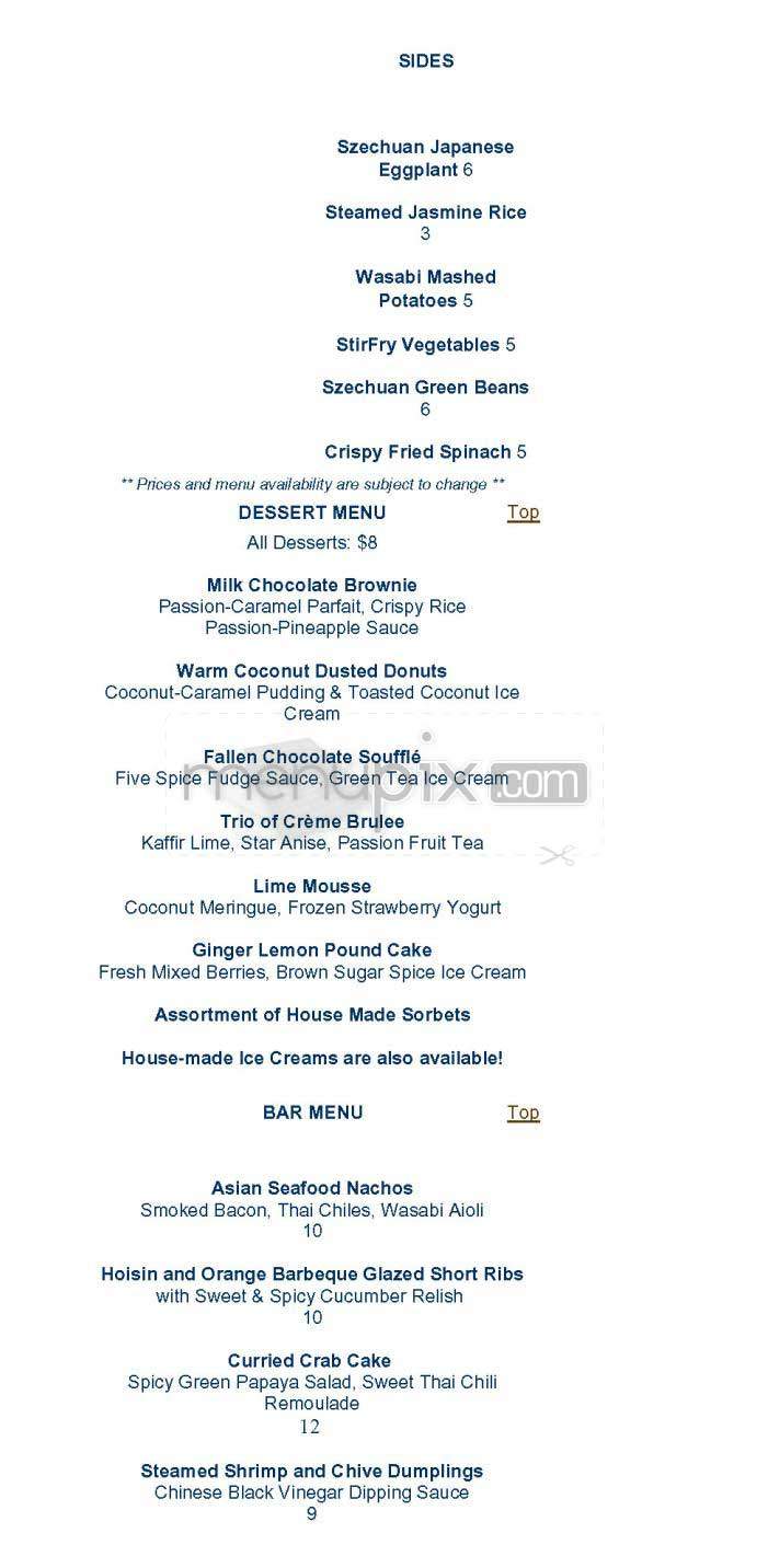 Ten Penh - Washington, DC menu_pic