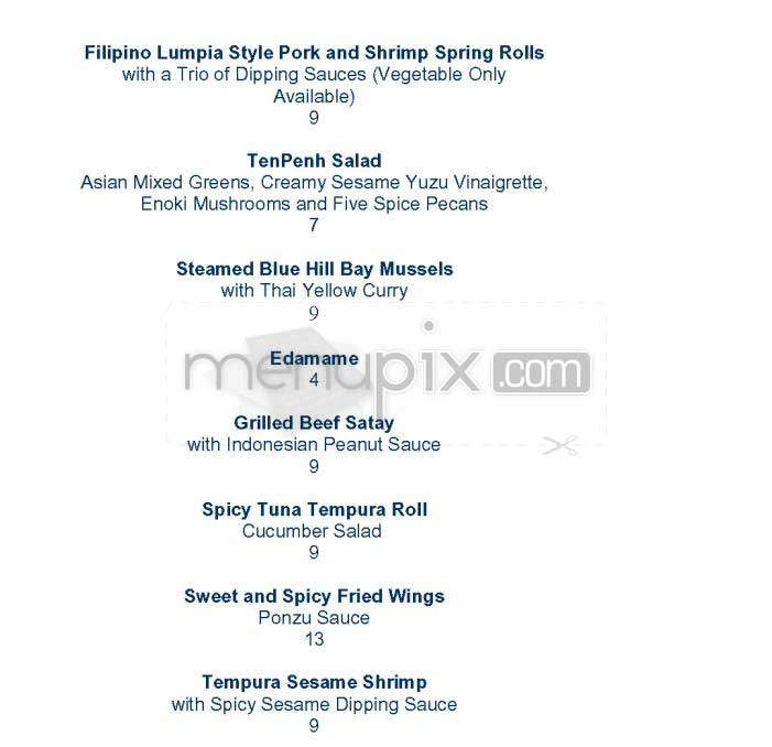 Ten Penh - Washington, DC menu_pic