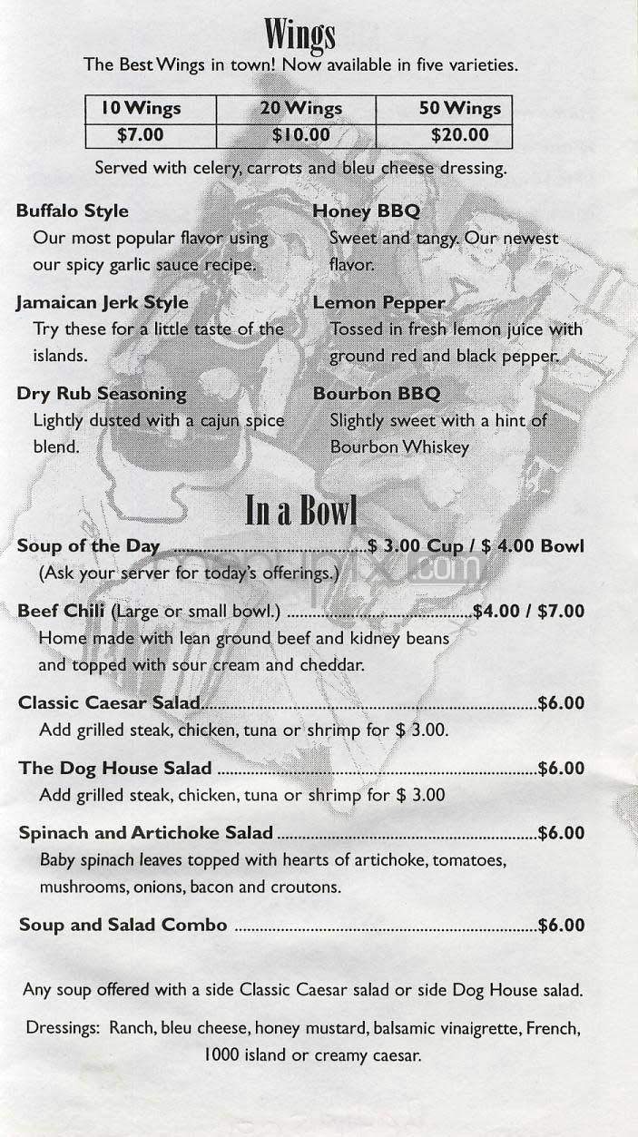 The Barking Dog - Bethesda, MD menu_pic