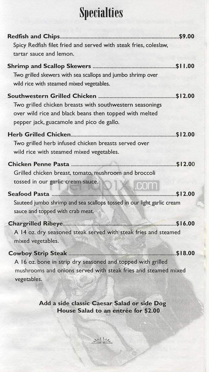 The Barking Dog - Bethesda, MD menu_pic