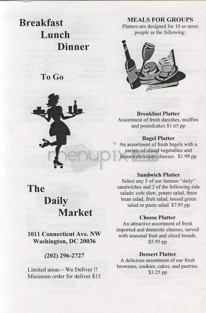 The Daily Market - Washington, DC menu_pic