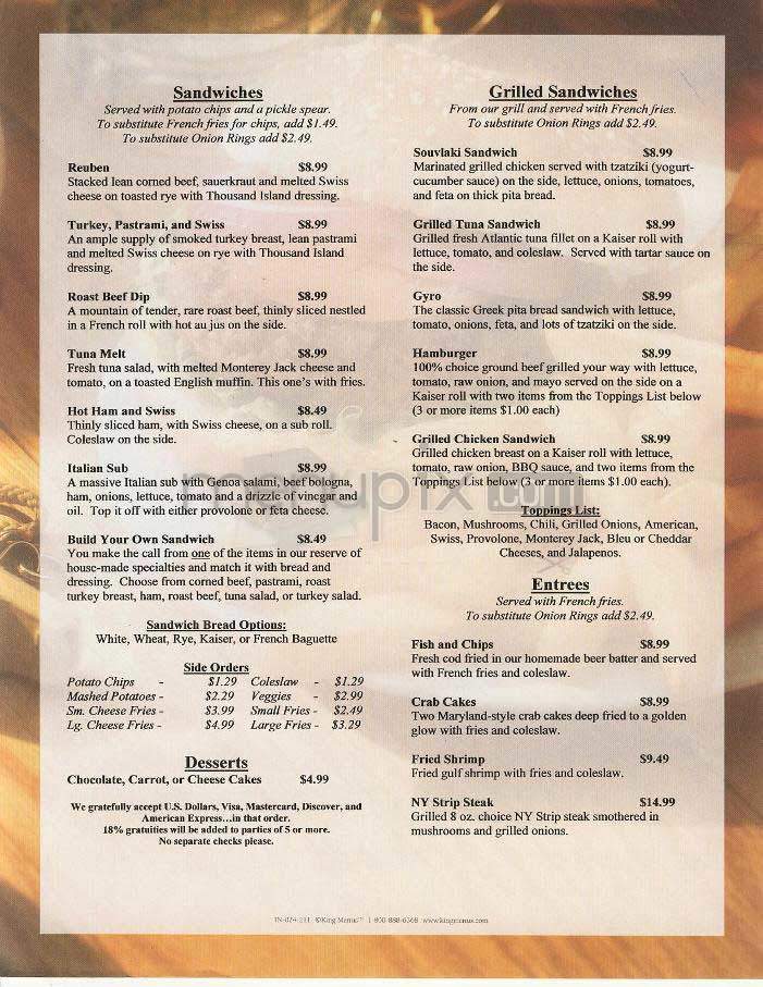 The Exchange - Washington, DC menu_pic