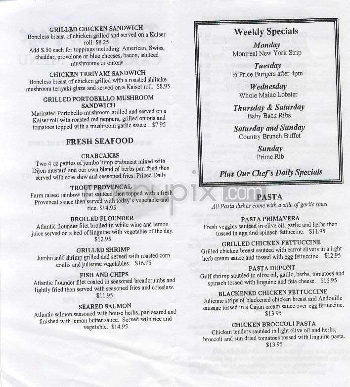 The Front Page - Washington, DC menu_pic