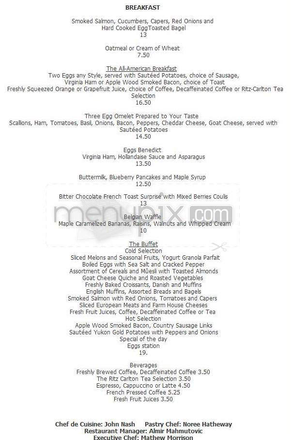 The Grill (Ritz-Carlton Pentagon City) - Arlington, VA menu_pic