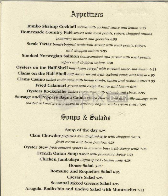 The Guards - Washington, DC menu_pic