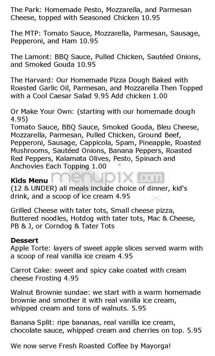 Tonic - Washington, DC menu_pic