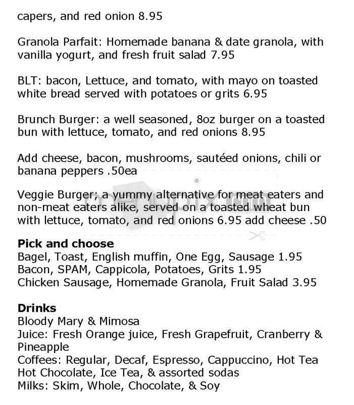 Tonic - Washington, DC menu_pic