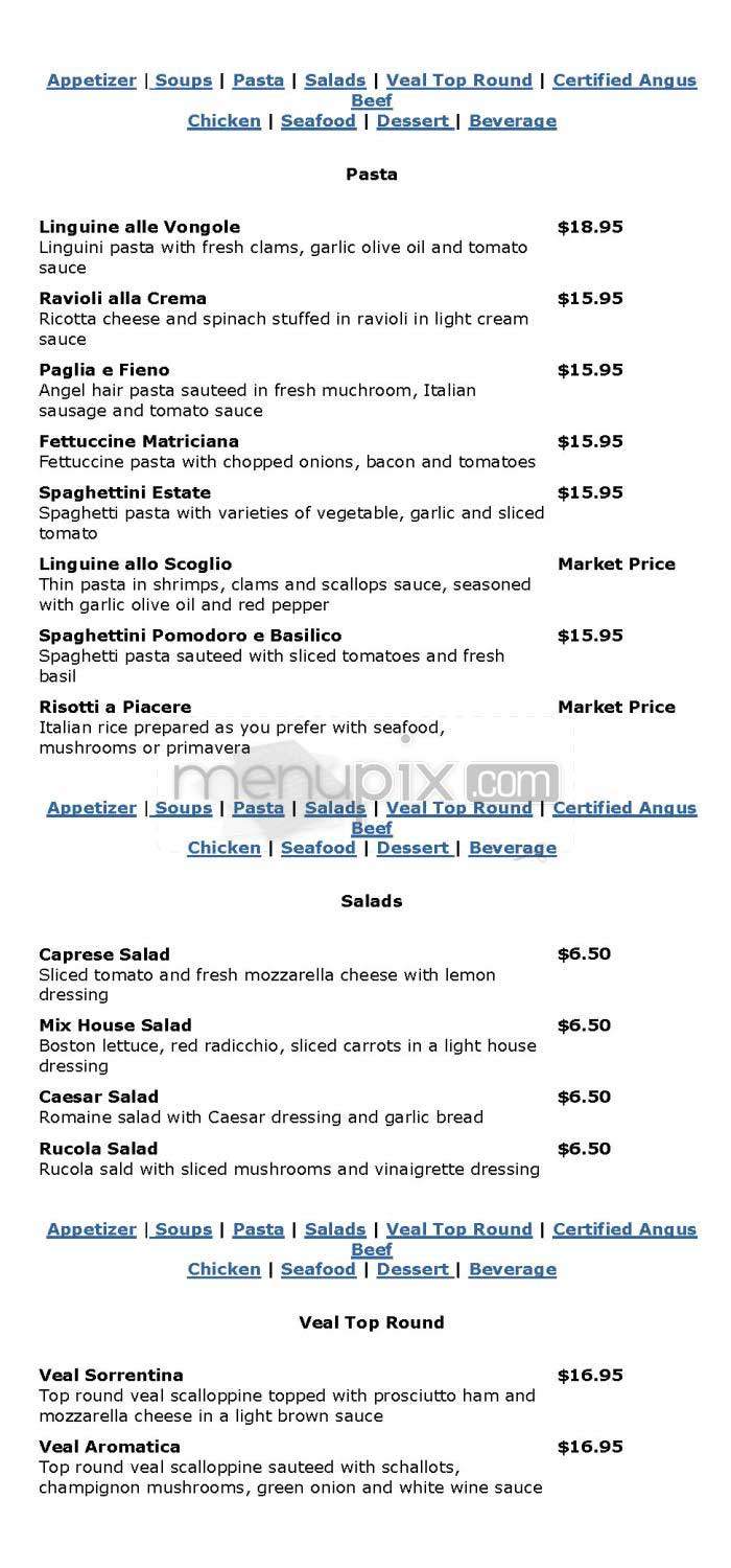 Trattoria Alberto - Washington, DC menu_pic